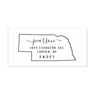 Nebraska retouradres stempel zelf-inkt