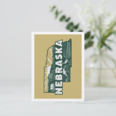 Nebraska Retro Travel Design Iconische Verenigde S Briefkaart (Staand voorkant)