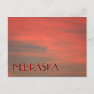 NEBRASKA Rode lucht ansichtkaart Briefkaart