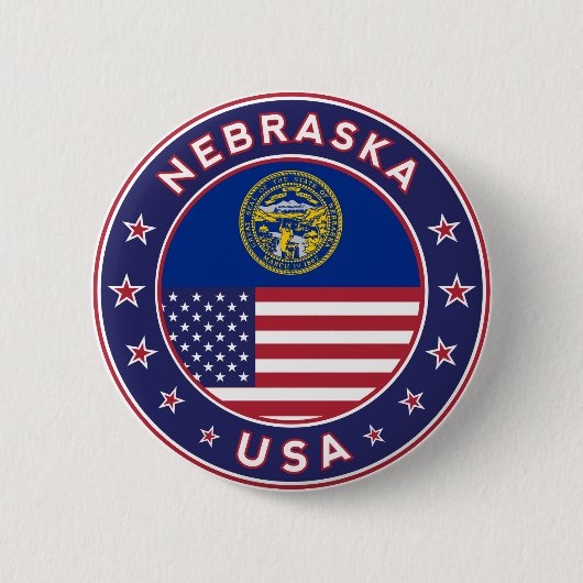 Nebraska Ronde Button 5,7 Cm (Voorkant)