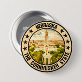 Nebraska Ronde Button 7,6 Cm (Voorkant /achterkant)