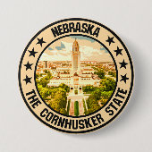Nebraska Ronde Button 7,6 Cm (Voorkant)
