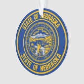 Nebraska Round Emblem Ornament (voorkant)