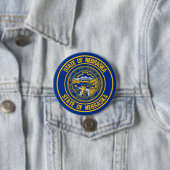 Nebraska Round Emblem Ronde Button 7,6 Cm (In situ)