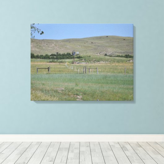 Nebraska Sandhills Ingewikkeld Canvas (Insitu (Houten vloer))