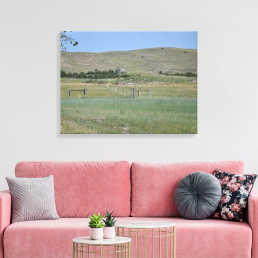 Nebraska Sandhills Ingewikkeld Canvas (Insitu (Woonkamer))