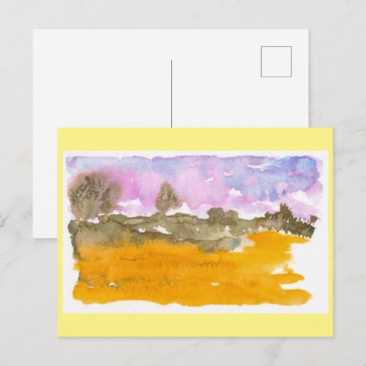 Nebraska Sandhills Waterverf Briefkaart (Voorkant / Achterkant)