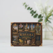 Nebraska-schaduwdoos 3D figuur staat Briefkaart (Staand voorkant)