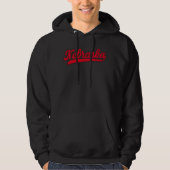 Nebraska Script-Logo | Retro Red State Pride Hoodie (Voorkant)