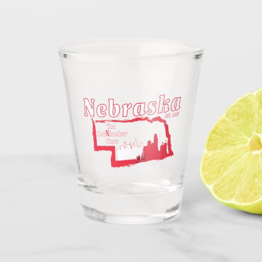 Nebraska Shot Glass Glas (Voorkant)