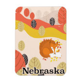 Nebraska Slapende Vos vintage reisposter Magneet (Verticaal)
