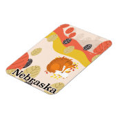 Nebraska Slapende Vos vintage reisposter Magneet (Linkerzijde)