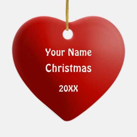 Nebraska Snowflake Heart Kerstversiering Keramisch Ornament (Achterkant)