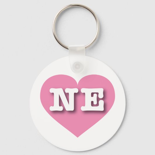Nebraska Solid Pink Heart - Big Love Sleutelhanger (Voorkant)