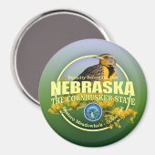 Nebraska Staat Vogel & Bloem Magneet (Voorkant / Achterkant)