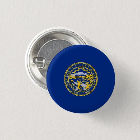 Nebraska Staatsvlag Verenigde Staten Ronde Button 3,2 Cm (Voorkant /achterkant)