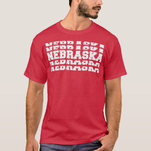 Nebraska Stapelde Vintage T-shirt