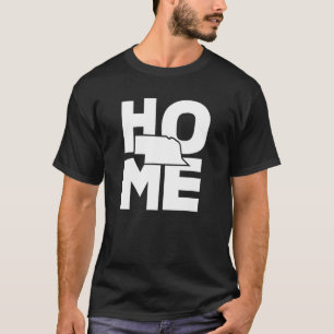 Nebraska State By Home Kaart van de Verenigde Stat T-shirt