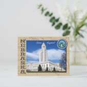 Nebraska State Capitol, Lincoln, Nebraska Briefkaart (Staand voorkant)