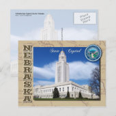 Nebraska State Capitol, Lincoln, Nebraska Briefkaart (Voorkant / Achterkant)