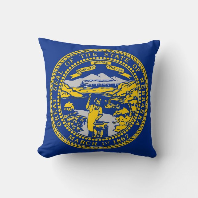 Nebraska State Flag American MoJo Pillow Kussen (Voorkant)