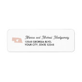 NEBRASKA State Map met hart - ELKE KLEUR Etiket (Voorkant)