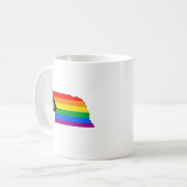 Nebraska State Pride LGBTQ Progress Pride Koffiemok (Voorkant links)