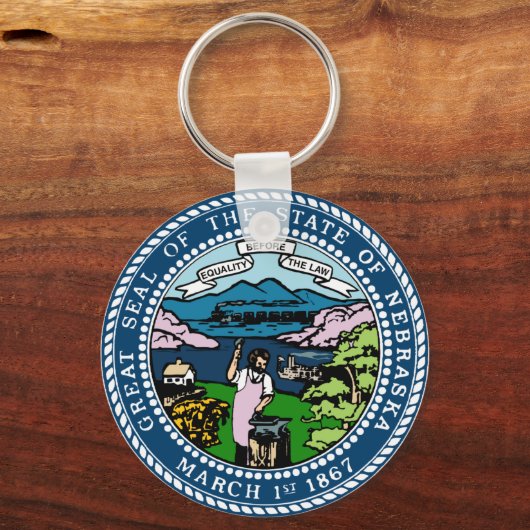 Nebraska State Seal Sleutelhanger (Voorkant)