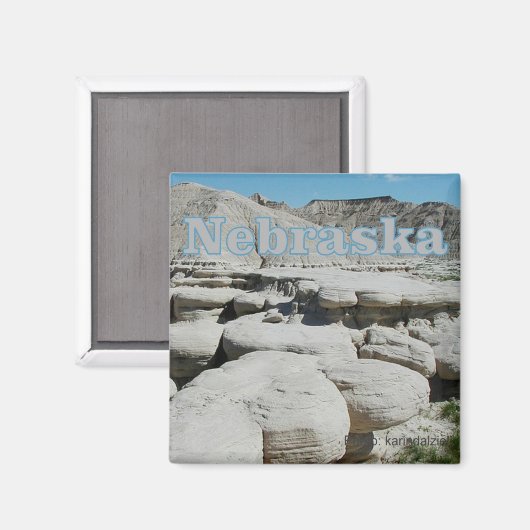 Nebraska State Travel Souvenir Koelkast Magneet (Voorkant / Achterkant)