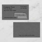 Nebraska State Visitekaartje gebeeldhouwde stenen  (Voorkant / Achterkant)