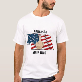 Nebraska state vogel T-shirt middelvinger