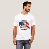 Nebraska state vogel T-shirt middelvinger (Voorkant volledig)