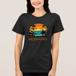 Nebraska: Surfersparadijs Tri-Blend Shirt