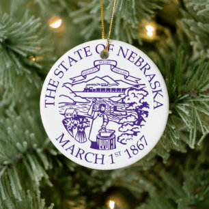 Nebraska-teken Keramisch Ornament