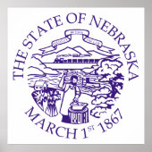 Nebraska-teken Poster (Voorkant)