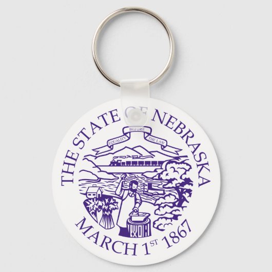 Nebraska-teken Sleutelhanger (Voorkant)