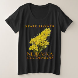Nebraska Territory Flower Soldiago gigantean Grote Maat T-shirt