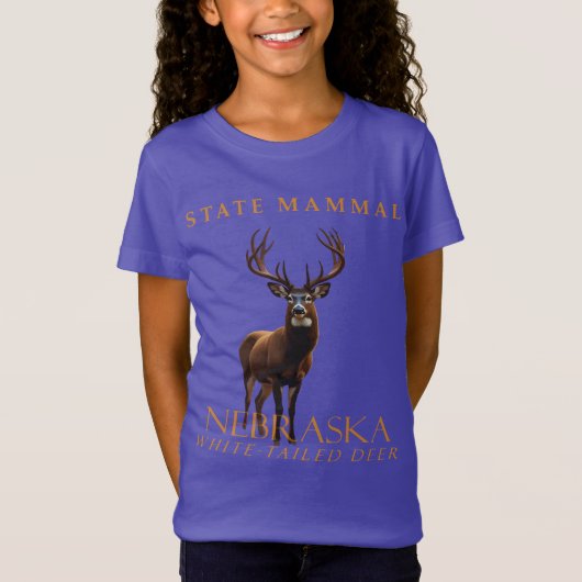 Nebraska Territory Mammal Het witstaarthert T-shirt (Voorkant)