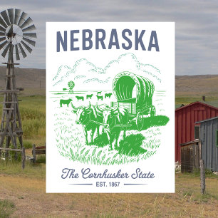 Nebraska The Cornhusker State Opgericht in 1867 Os Briefkaart