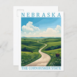 Nebraska the Cornhusker State USA Travel Place Briefkaart
