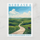 Nebraska the Cornhusker State USA Travel Place Briefkaart (Voorkant)