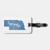 Nebraska Thuis Houtnerf Bagagelabel (Achterkant horizontaal)