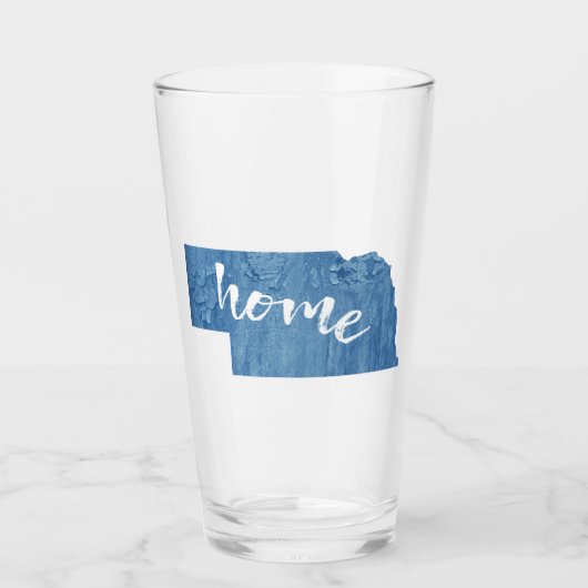 Nebraska Thuis Houtnerf Glas (Voorkant)