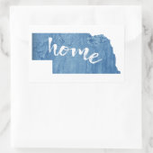 Nebraska Thuis Houtstructuur Rechthoekige Sticker (Tas)