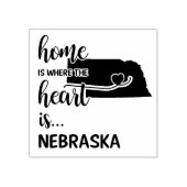 Nebraska thuis is waar het hart ligt rubberstempel (Afrduk)