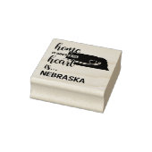 Nebraska thuis is waar het hart ligt rubberstempel (Stempel)