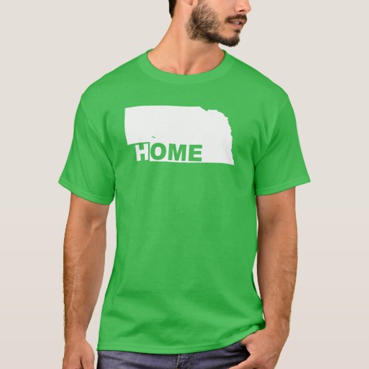 Nebraska Thuis Weg Van State T-Shirt Tees (Voorkant)