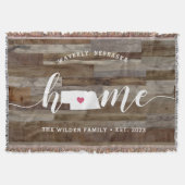 Nebraska Thuisstaat Persoonlijke Houten Uitzicht Deken (Voorkant)