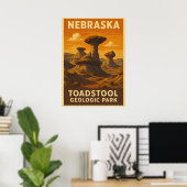 Nebraska Toadstool Geologic Park V01 Poster (Thuiskantoor)