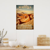 Nebraska Toadstool Geologic Park V02 Poster (Keuken)